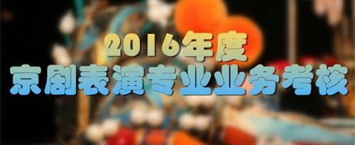 老人操逼网国家京剧院2016年度京剧表演专业业务考...